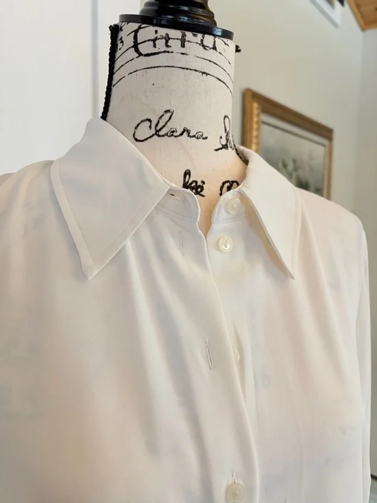 H&M Cream Button-Down Shirt - Picture 2 of 4